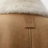Chaqueta de piel de oveja camel Chaqueta de piel de oveja camel