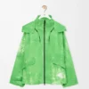 Chaqueta de tejido técnico flocado verde
