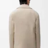 Chaqueta de trabajo de lana y cachemira Light Beige Melange