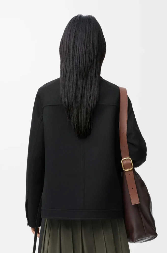 Chaqueta de trabajo de lana y cachemira Negro Chaqueta de trabajo de lana y cachemira Negro