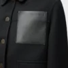 Chaqueta de trabajo de lana y cachemira Negro Chaqueta de trabajo de lana y cachemira Negro