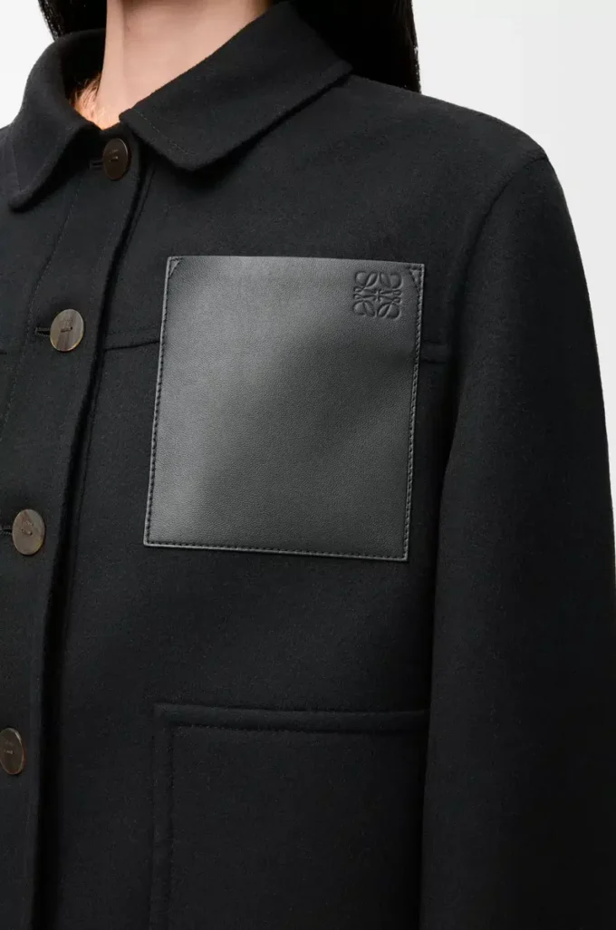 Chaqueta de trabajo de lana y cachemira Negro Chaqueta de trabajo de lana y cachemira Negro