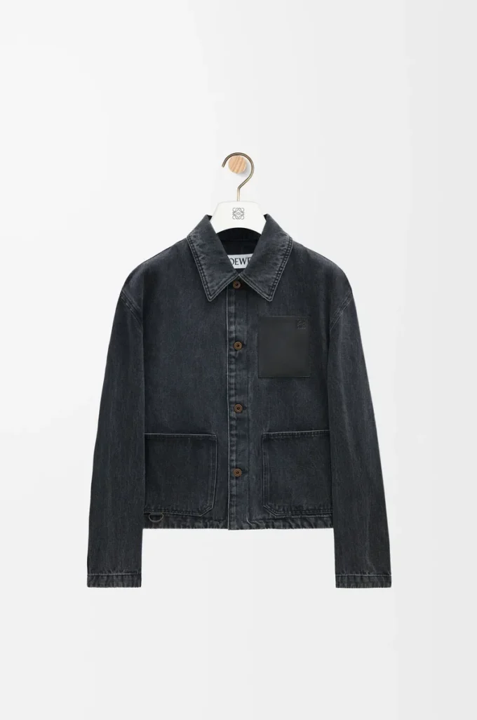 Chaqueta de trabajo en denim Negro Chaqueta de trabajo en denim Negro