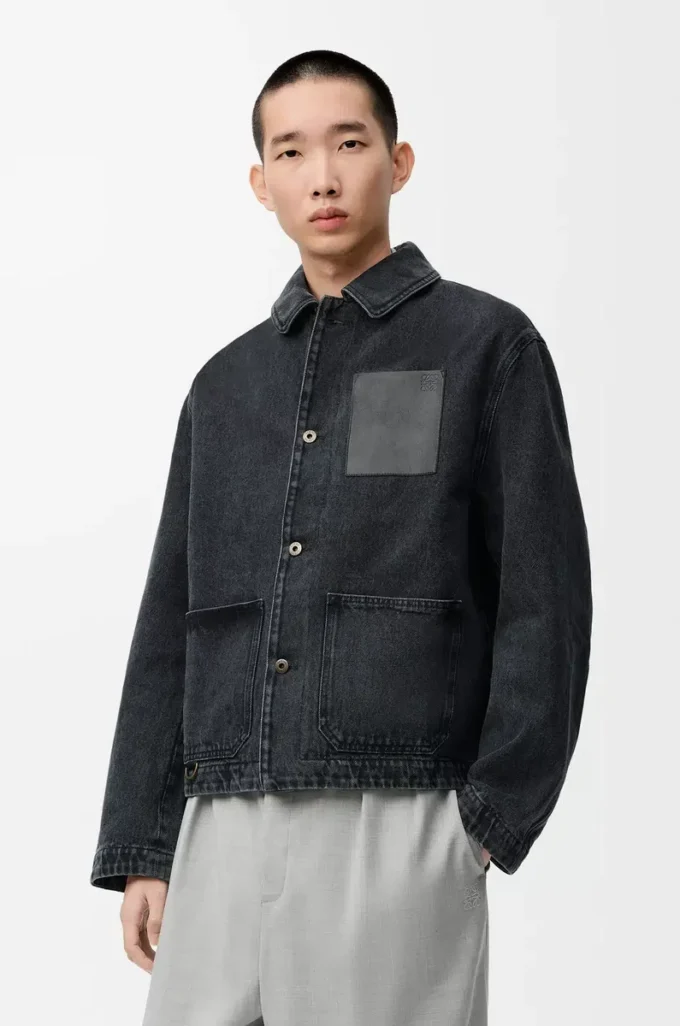 Chaqueta de trabajo en denim Negro Chaqueta de trabajo en denim Negro