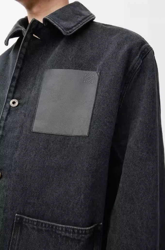 Chaqueta de trabajo en denim Negro Chaqueta de trabajo en denim Negro