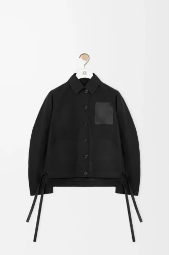 Chaqueta de trabajo en mezcla de cupro Negro Chaqueta de trabajo en mezcla de cupro Negro