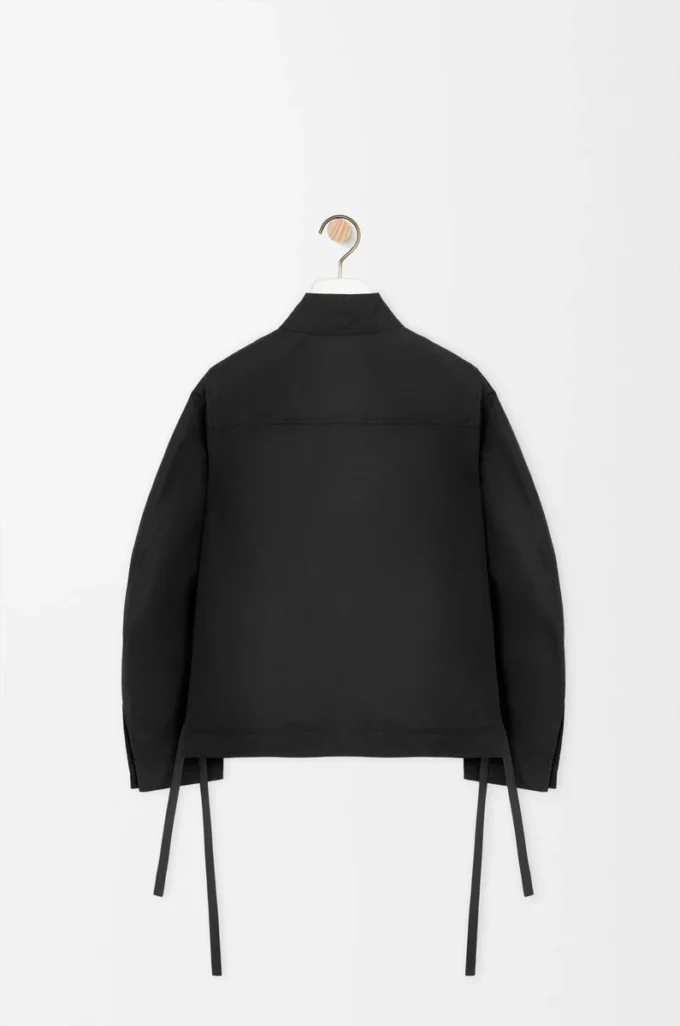 Chaqueta de trabajo en mezcla de cupro Negro Chaqueta de trabajo en mezcla de cupro Negro