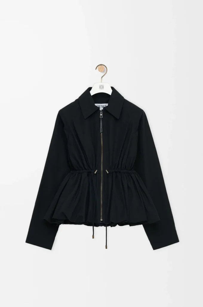 Chaqueta en mezcla de algodón Negro Chaqueta en mezcla de algodón Negro