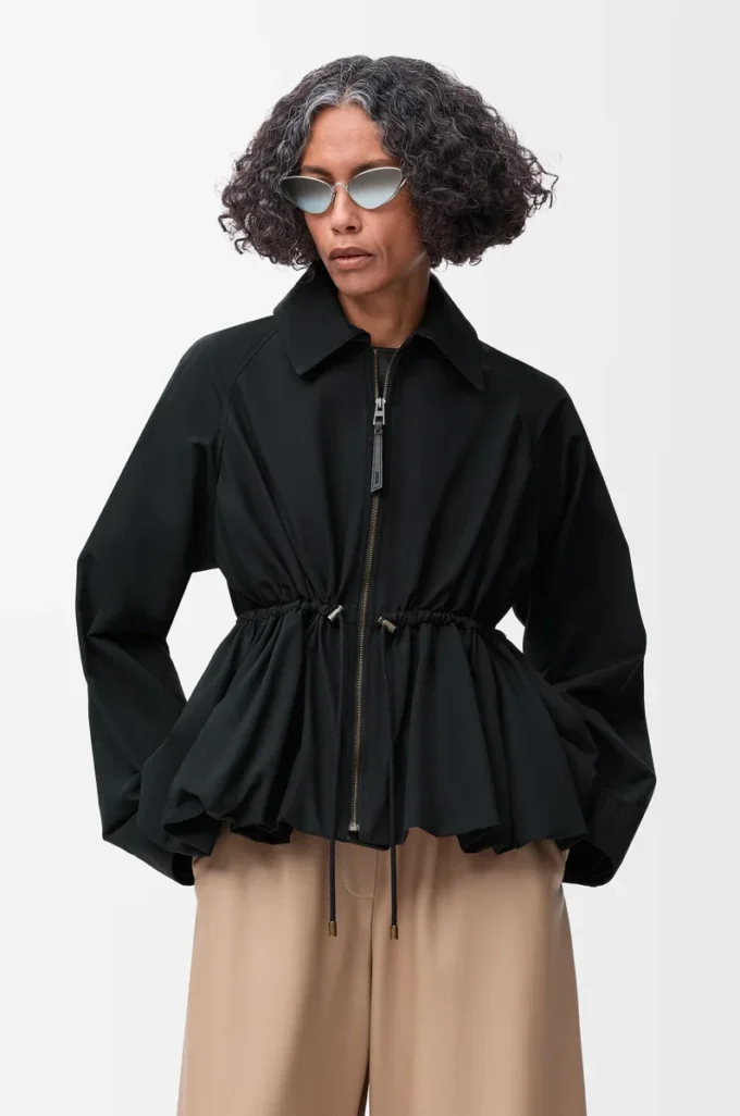 Chaqueta en mezcla de algodón Negro Chaqueta en mezcla de algodón Negro