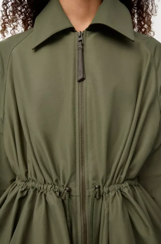 Chaqueta en mezcla de algodón Verde caqui Chaqueta en mezcla de algodón Verde caqui