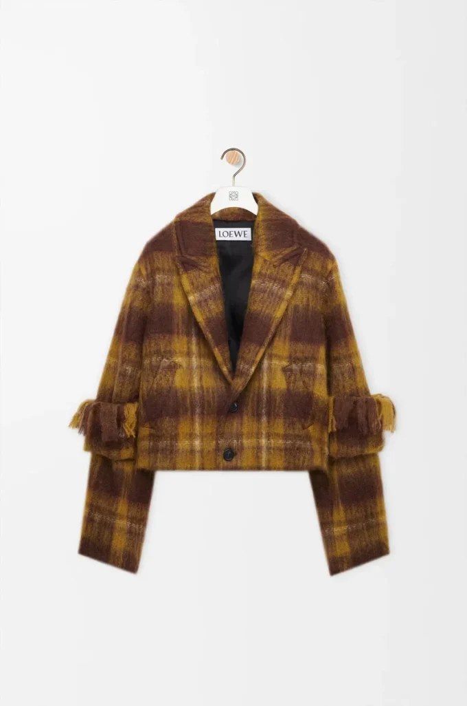 Chaqueta en mezcla de mohair y lana Amarillo/Multicolor Chaqueta en mezcla de mohair y lana Amarillo/Multicolor