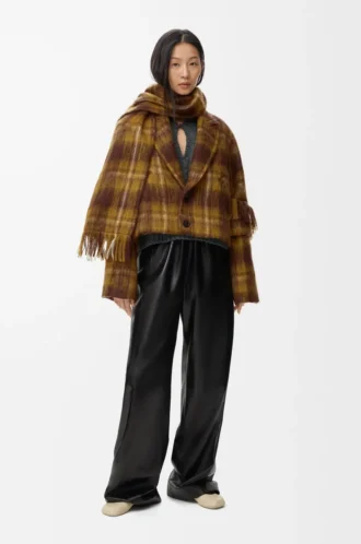 Chaqueta en mezcla de mohair y lana Amarillo/Multicolor
