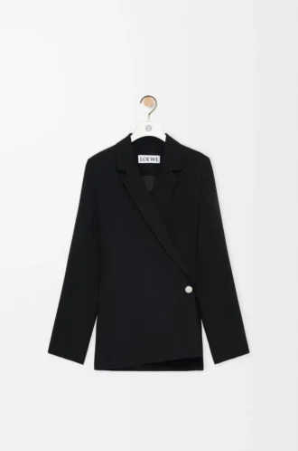 Chaqueta en mezcla de viscosa elástica negra