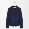 Chaqueta entallada de lana azul marino Chaqueta entallada de lana azul marino