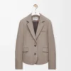 Chaqueta entallada de lana Beige Melange Chaqueta entallada de lana Beige Melange