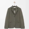 Chaqueta entallada de lana verde caqui Chaqueta entallada de lana verde caqui