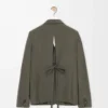 Chaqueta entallada de lana verde caqui Chaqueta entallada de lana verde caqui