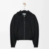 Chaqueta globo en mezcla de cupro Negro Chaqueta globo en mezcla de cupro Negro
