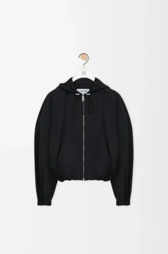 Chaqueta globo en mezcla de cupro Negro Chaqueta globo en mezcla de cupro Negro