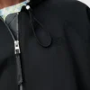 Chaqueta globo en mezcla de cupro Negro Chaqueta globo en mezcla de cupro Negro
