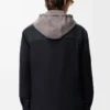 Chaqueta híbrida de lana azul marino/gris Chaqueta híbrida de lana azul marino/gris