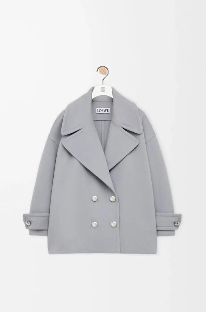 Chaqueta marinera Pebble de lana gris Chaqueta marinera Pebble de lana gris