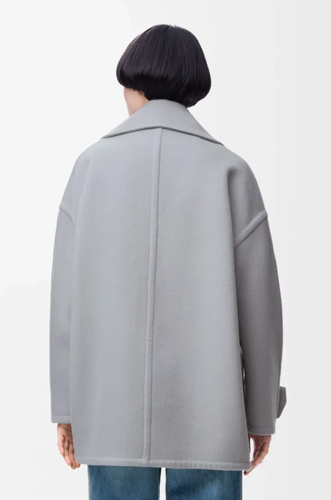 Chaqueta marinera Pebble de lana gris Chaqueta marinera Pebble de lana gris