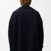 Chaqueta tipo peacoat de lana azul medianoche Chaqueta tipo peacoat de lana azul medianoche