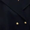 Chaqueta tipo peacoat de lana azul medianoche Chaqueta tipo peacoat de lana azul medianoche