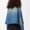 Chaqueta trapecio en denim azul denim Chaqueta trapecio en denim azul denim