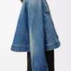 Chaqueta trapecio en denim azul denim Chaqueta trapecio en denim azul denim