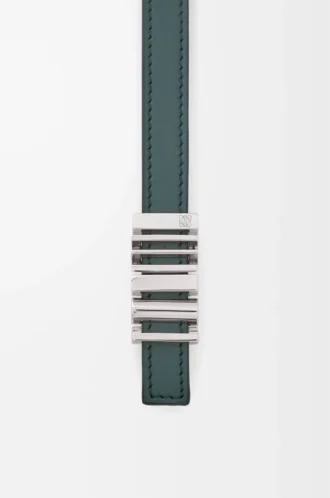 Cinturón LOEWE Graphic de piel de becerro lisa Deep Forest/Palladium
