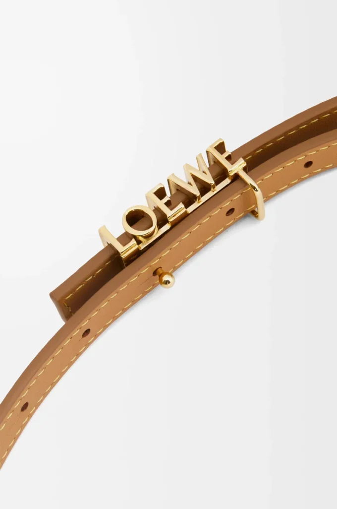Cinturón LOEWE Graphic de piel de becerro lisa Oak/Gold Cinturón LOEWE Graphic de piel de becerro lisa Oak/Gold