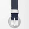 Cinturón Pebble de piel de becerro lisa Deep Navy/Palladium Cinturón Pebble de piel de becerro lisa Deep Navy/Palladium