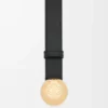 Cinturón Pebble de piel de becerro lisa Negro/Oro Cinturón Pebble de piel de becerro lisa Negro/Oro
