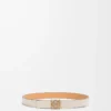 Cinturón reversible Anagram en piel de becerro lisa Warm Desert/Light Oat/Bronze Cinturón reversible Anagram en piel de becerro lisa Warm Desert/Light Oat/Bronze