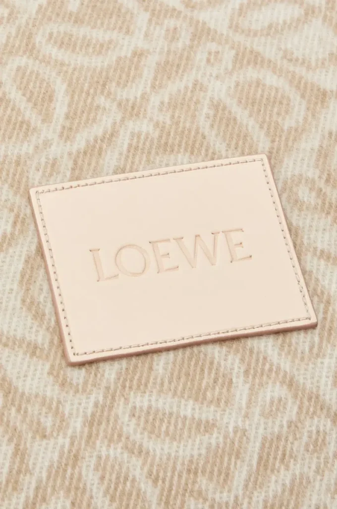 Cojín Anagram en lana y cachemira Beige Cojín Anagram en lana y cachemira Beige
