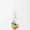 Colgante de baloncesto en piel de becerro y metal Multicolor