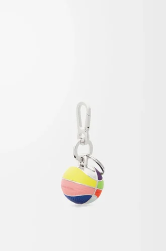 Colgante de baloncesto en piel de becerro y metal Multicolor