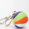 Colgante de baloncesto en piel de becerro y metal Multicolor