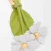 Colgante de flor de manzanilla en piel de becerro clásica, blanco/verde Colgante de flor de manzanilla en piel de becerro clásica, blanco/verde