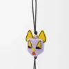 Colgante de gato en fieltro morado/amarillo Colgante de gato en fieltro morado/amarillo
