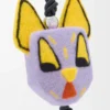 Colgante de gato en fieltro morado/amarillo Colgante de gato en fieltro morado/amarillo
