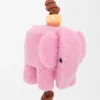 Colgante elefante de fieltro y piel de becerro Candy Colgante elefante de fieltro y piel de becerro Candy