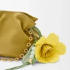 Colgante tulipán en piel de becerro clásica Amarillo Colgante tulipán en piel de becerro clásica Amarillo