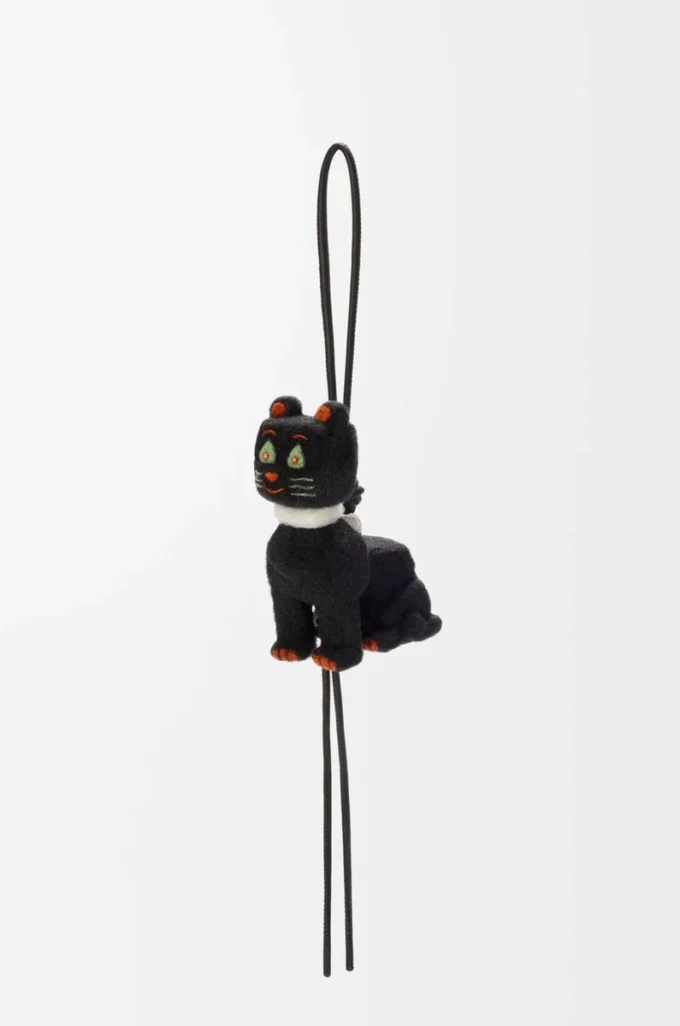 Colgante Futurist Cat en fieltro negro/naranja Colgante Futurist Cat en fieltro negro/naranja