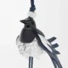 Colgante Magpie en piel de becerro clásica Negro/Plata Colgante Magpie en piel de becerro clásica Negro/Plata