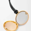 Colgante medallón Pebble Oro/Negro Colgante medallón Pebble Oro/Negro