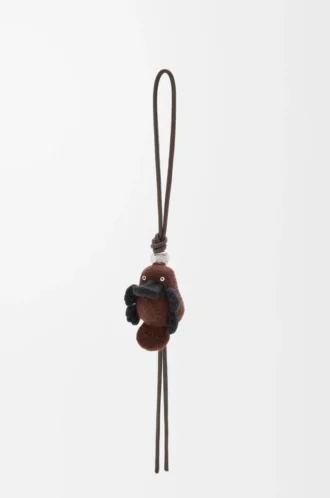 Colgante ornitorrinco de fieltro Chocolate/Negro