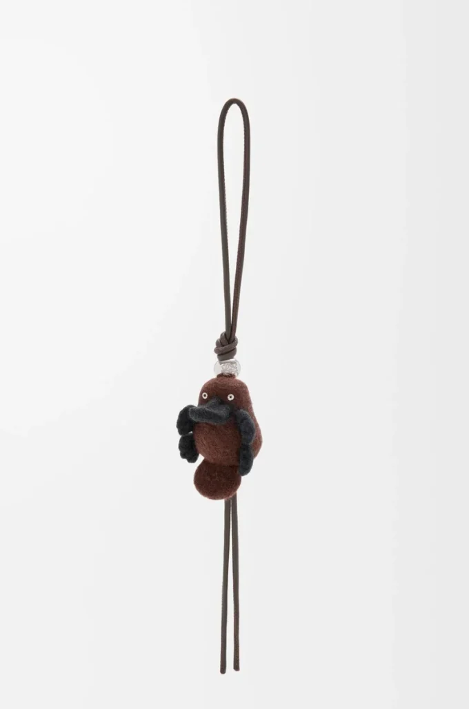 Colgante ornitorrinco de fieltro Chocolate/Negro
